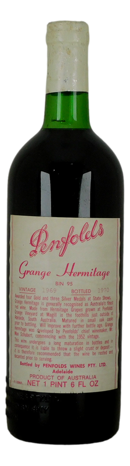 Penfolds Grange Hermitage 1969 (1x 1PT6FLOZ), SA.
