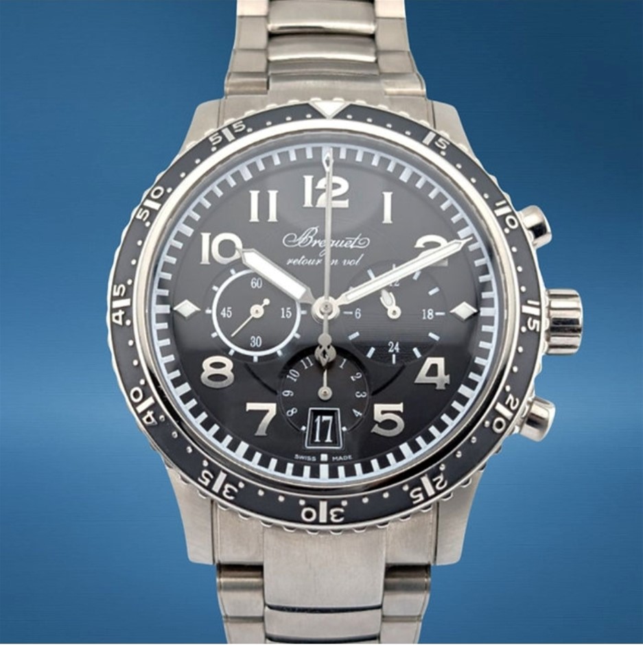 Breguet 3810TI/H2/TZ9 Type XXI Transatlantique Titanium 42mm 2015 WxP & COA