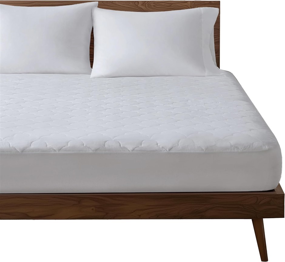 SLEEP PHILOSOPHY All Natural Cotton Filled Mattress Pad/Cover, Full/Double.