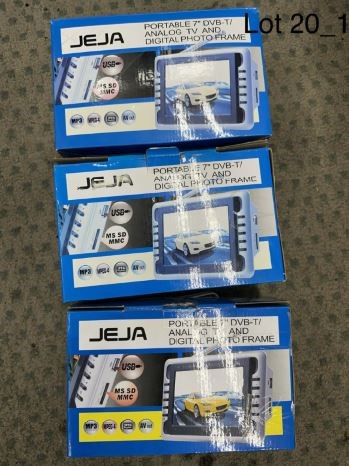 Portable 7" DVD-T/Analog TV and Digital Photo Frame - 3 pieces