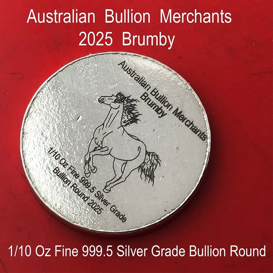 1/10 Oz 999.5 Silver Brumby 2025 Australian Bullion Merchants