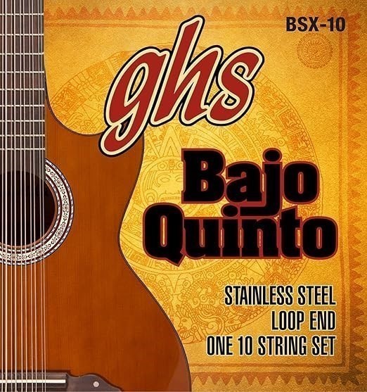 GHS Strings GHS Stainless Steel Bajo Quinto Strings-Loop End (BSX-10)