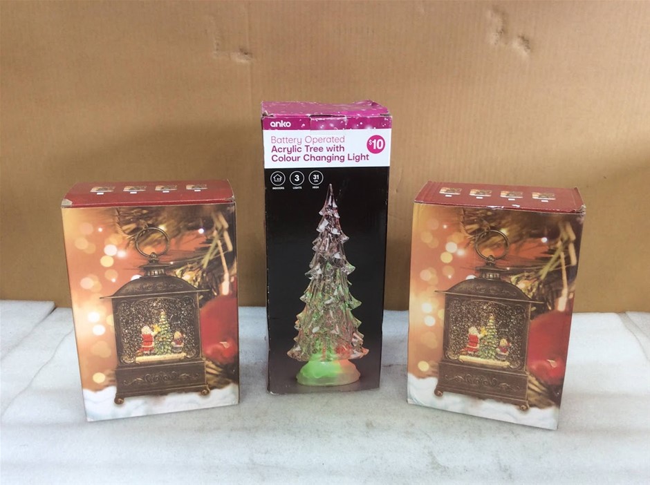 Mixed Christmas Decorations Including Christmas Globe Lantern LW003 And Bat