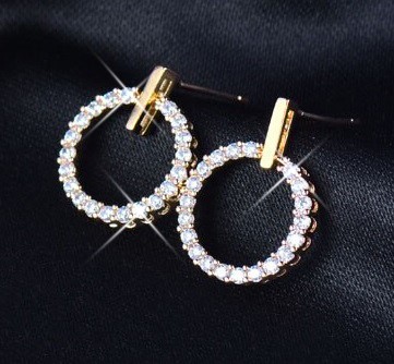 Stunning Eternity Earrings in Yellow