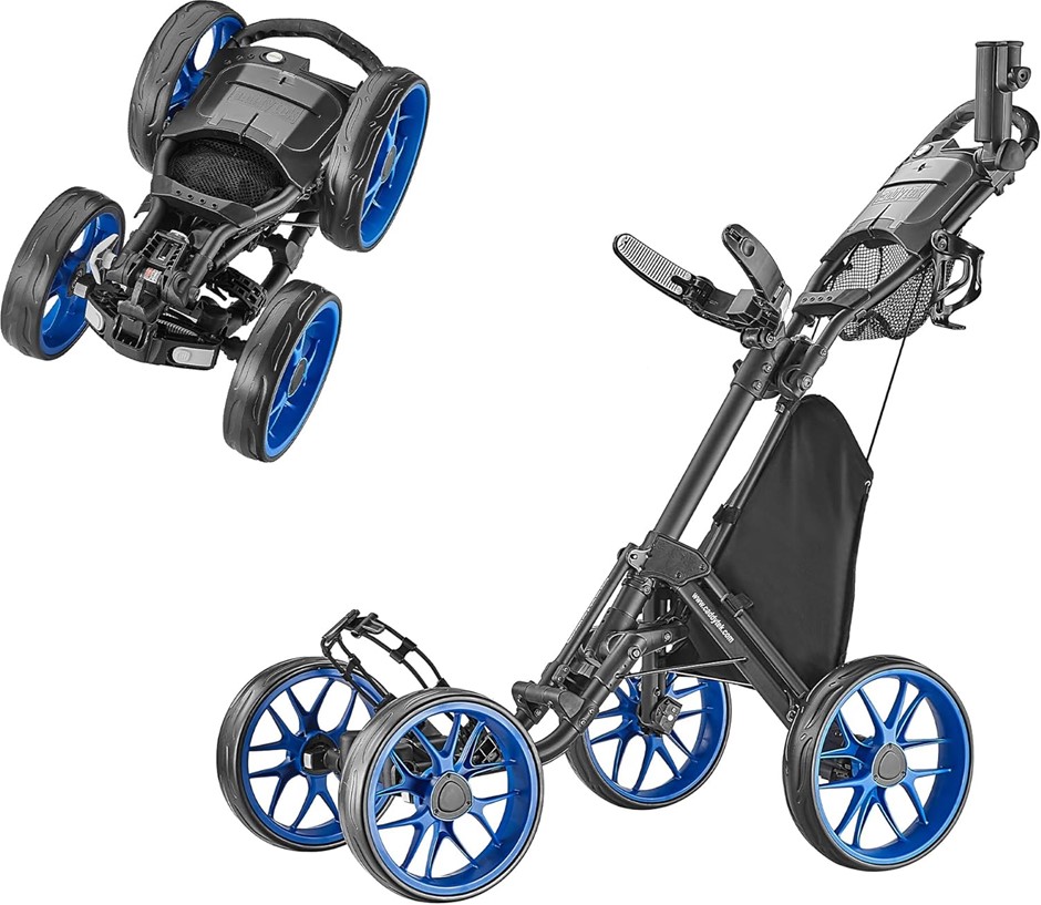 CADDYTEK Caddycruiser One Version 8 - One-Click Folding 4 Wheel Golf Push C