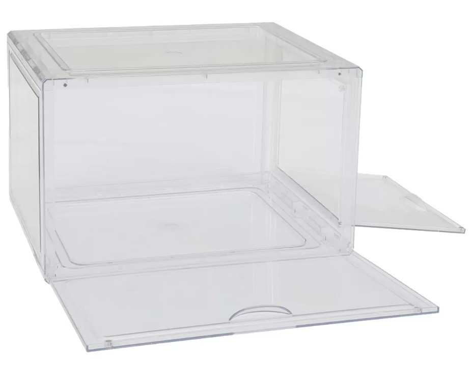 2 x SIGNATURE 4pk Stackable Shoe Boxes. NB: Damaged packaging, 1 x box miss