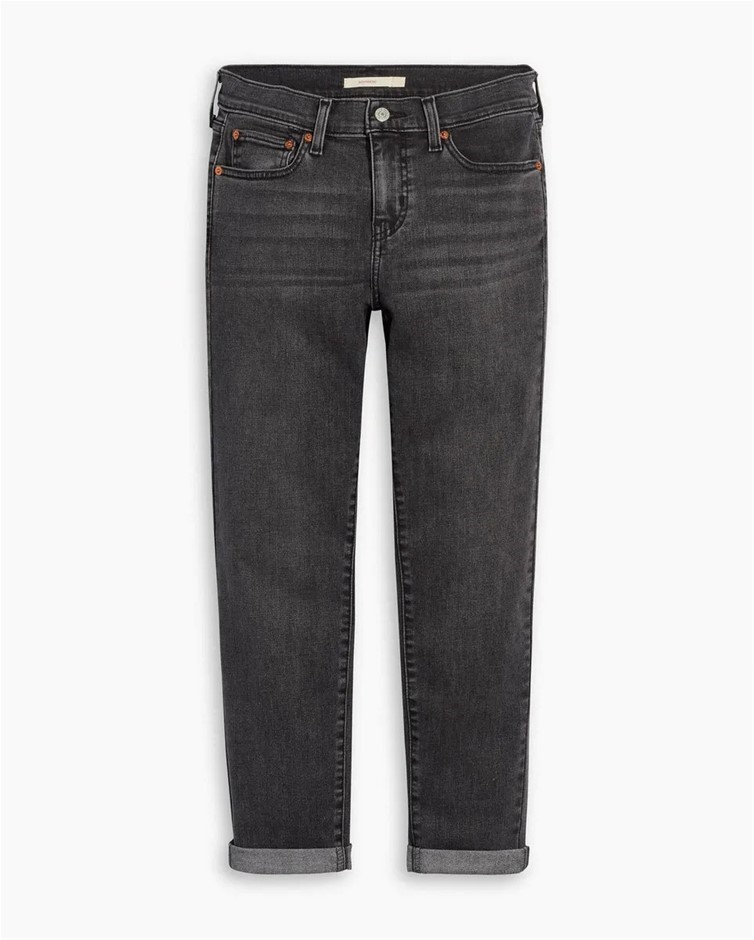 LEVI'S Boyfriend Mid Rise Jean, Size 30x27, 70% Cotton, Night Is Young - Bl
