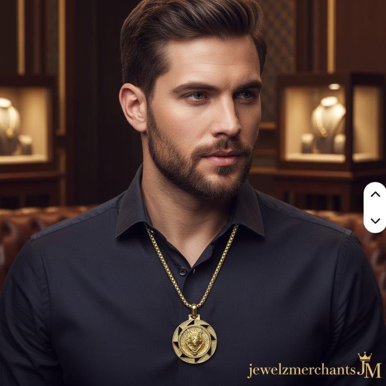 Italy 925 Silver Hip Hop Men's Necklace (Stamps)-Free Chain