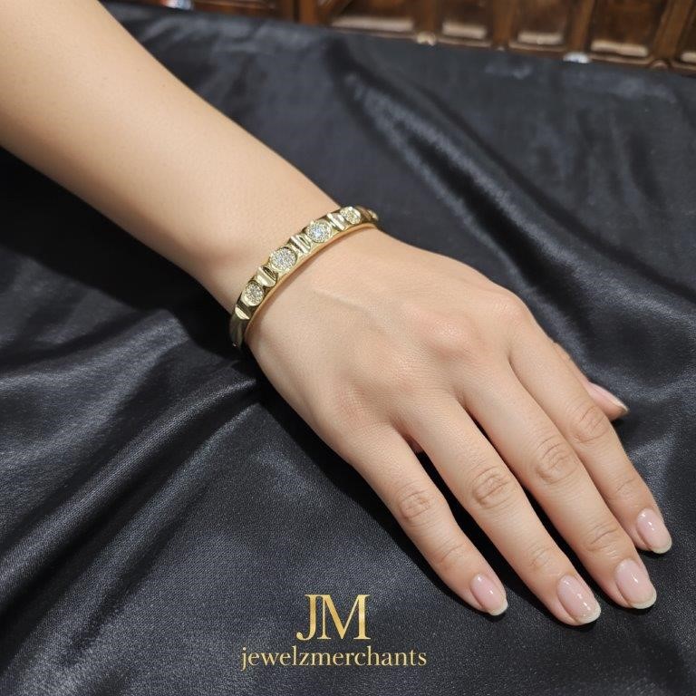 18K/Italy Gold Filled Bangle -(stamped 18K/Italy)-Warranty Quality