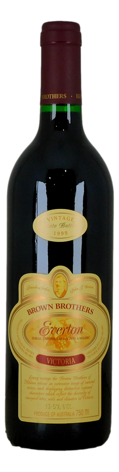Brown Brothers Everton Shiraz Cabernet Malbec  1999 (1x 750mL), AUS.