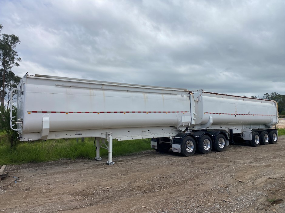Tri-Axle B Double Grain Trailer Combinations