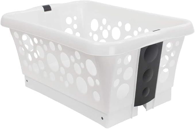White Magic 50L Laundry Basket on Legs, Patented leg open/close design, hol