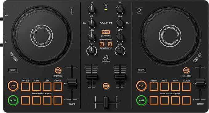 ALPHATHETA DDJ-FLX2 Compact 2-Channel DJ Driver.