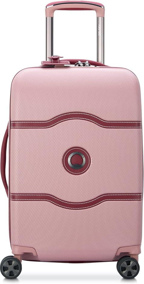 DELSEY Paris Chatelet Hardside Luggage with Spinner Wheels, Pink, Checked-M
