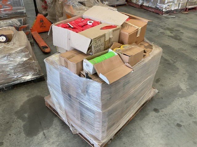 <p>Pallet of Assorted Boxes of Tape</p>