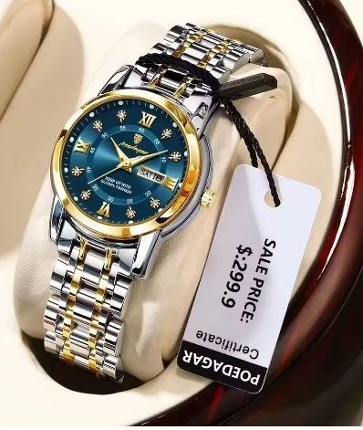 High Quality Simulated Diamond Women's Quartz Watch