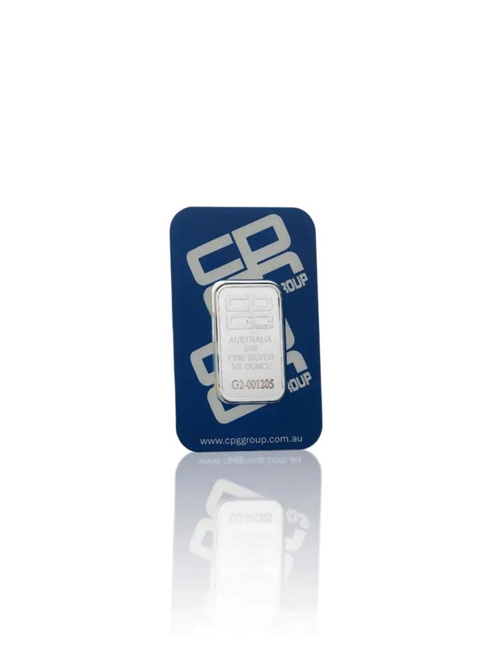 1/2 oz CPG Minted Silver Bullion – 99.95% Pure The 1/2 oz CPG Minted