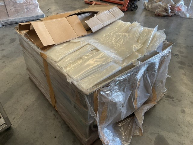 Pallet of Plastic Sleeves