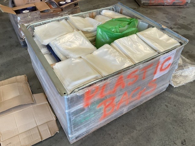 <p>Pallet of Plastic Sleeves </p>