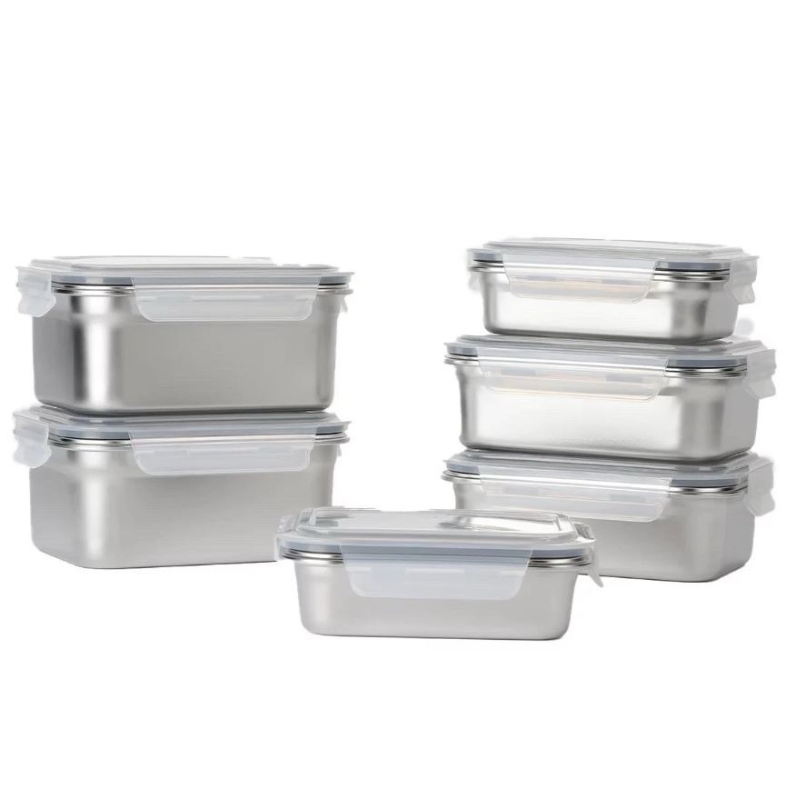 NEOFLAM 12-Piece Stainless Steel Storage Container Set. NB: Minor use, not
