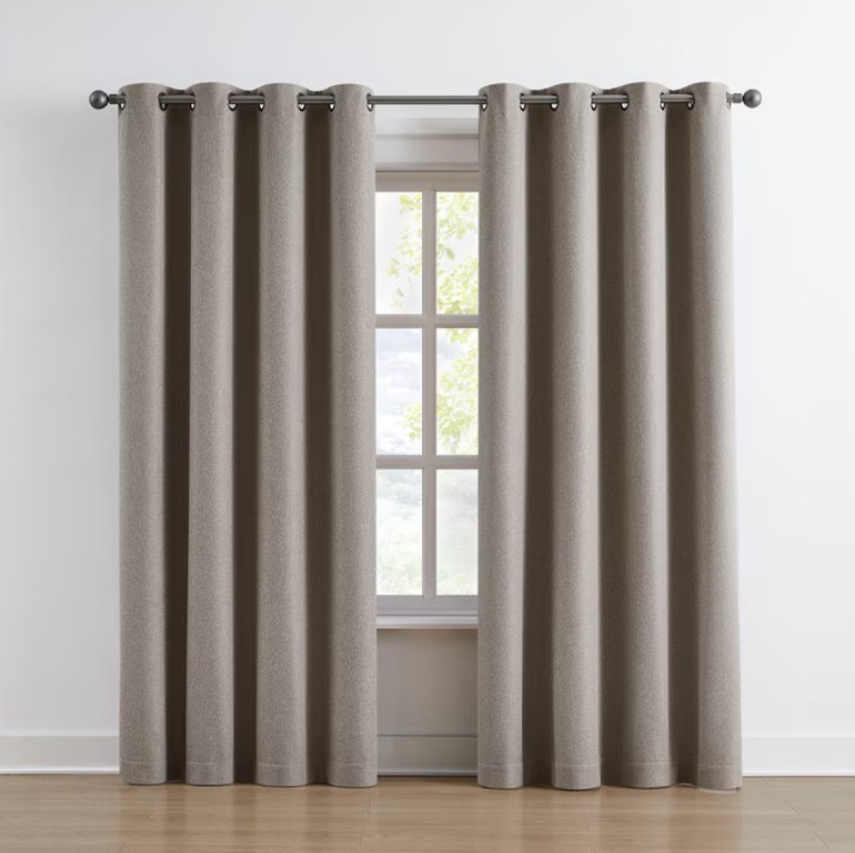 Piper Blackout Curtain Window Panel 2 Pack Beige. NB: Not in original packa