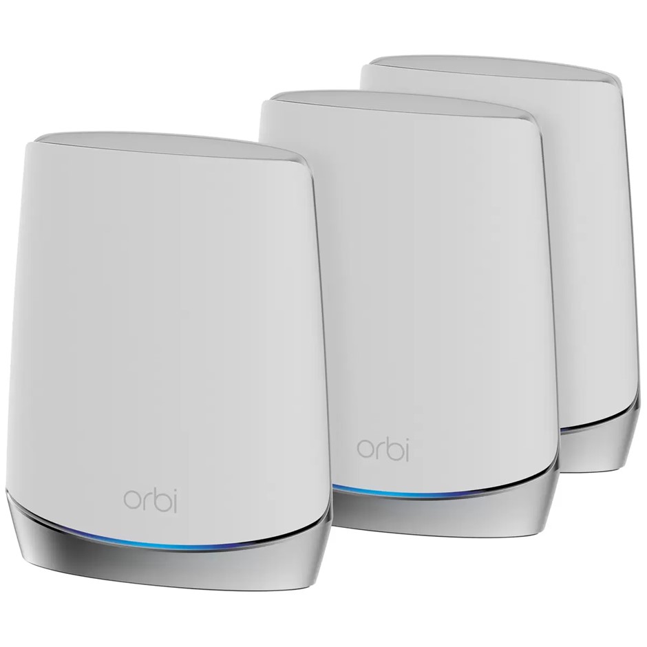 NETGEAR Orbi AX4200 Tri-band Wi-Fi 6 Mesh System, 3 Pack, Model RBK753-100A
