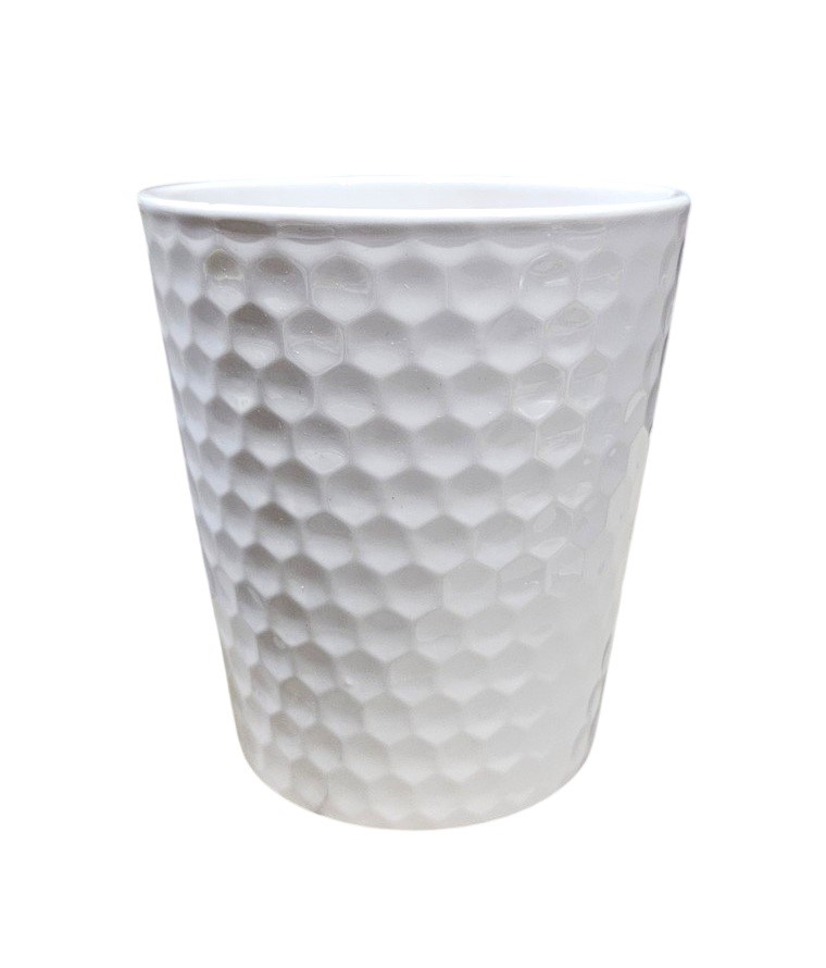 5 x Small Ceramic Plant Pots For Phalaenopsis, White.