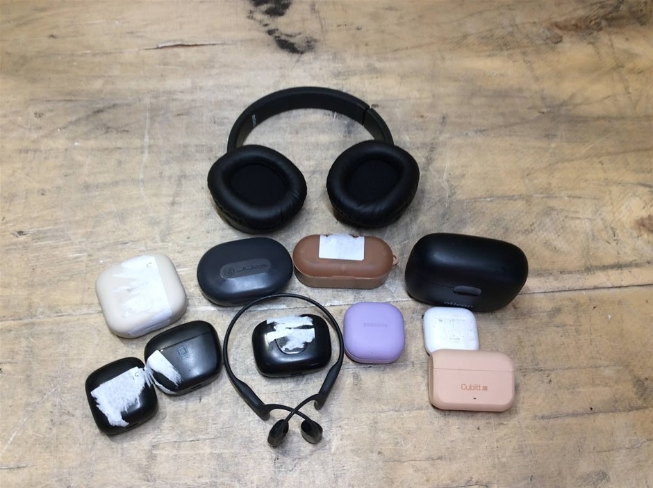 Mixed Assorted Bluetooth Earbuds & Wireless Headphones