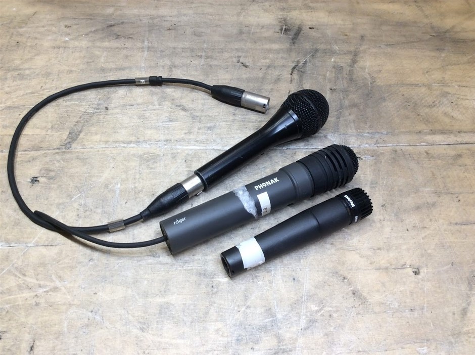 Phonak Roger Microphone Wireless Microphone+Shure Dynamic Handheld