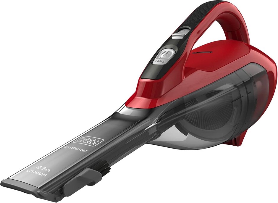 4 x BLACK+DECKER 10.8V Lithium-Ion Dustbuster, Red/Grey, Model: DVA315J-XE.