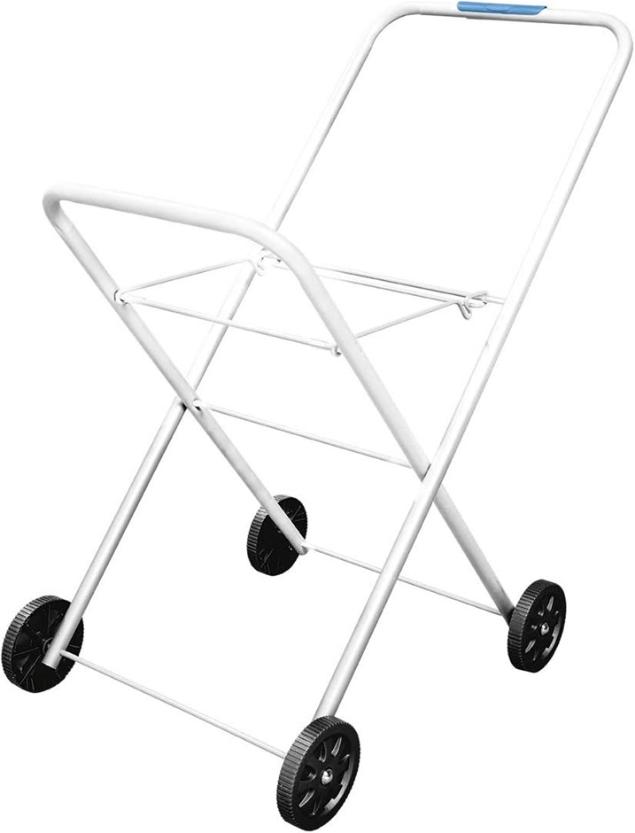 HILLS Classic Laundry Trolley, White/Grey. NB: Dusty from storage and missi