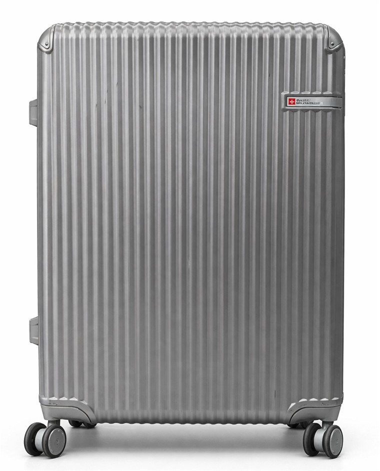 SWISS MILITARY Sorio Aluminium Large Luggage Travel Hard Case Suitcase TSA