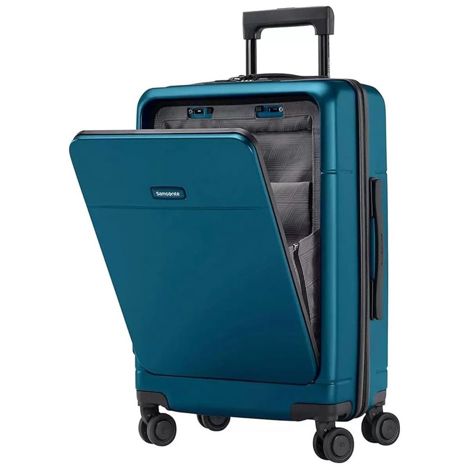 SAMSONITE Sentinel Carry On with Dual Spinner Wheels, Blue NB: minor use