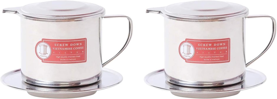 THANG LONG Vietnamese Coffee Filter Maker Press. Screw Down Phin Made in Vi