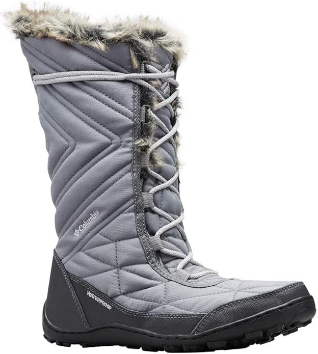 COLUMBIA Women's Minx Mid III Waterproof Boots, Ti Grey Steel/Grey Ice, Siz