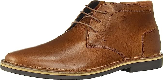 STEVE MADDEN Men's Harken I Chukka Boot, Size US8.5, Cognac Leather (247085