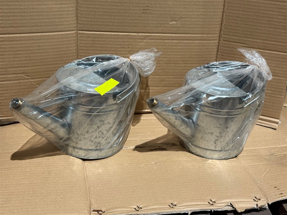 Galvanised Watering Can, Vintage Decorative, 5 Litres (approx) x 2 units