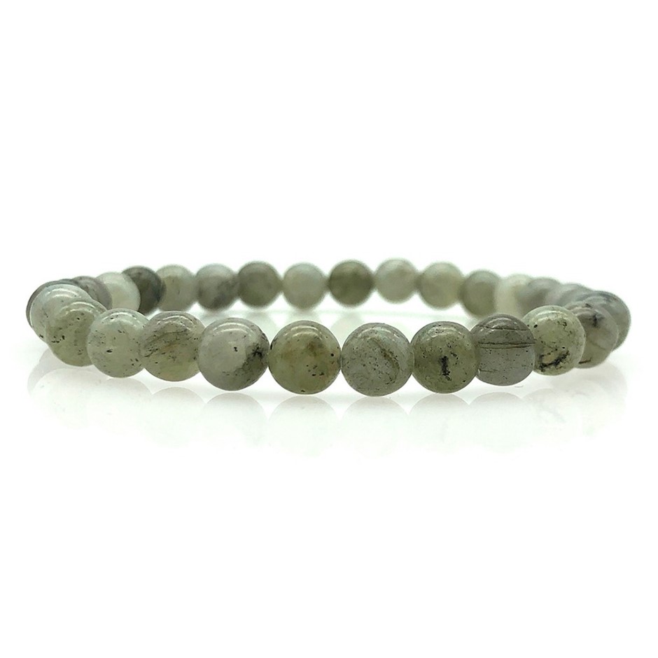 6mm Gorgeous Labradorite Gemstones Beaded Bracelet