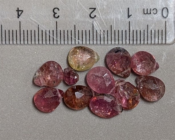 15 Carats PINK TOURMALINE Drop Shape Gemstone Beads