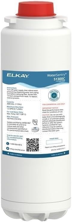 Elkay 51300C WaterSentry Microplastics NSF/ANSI Certified Filter (Bottle Fi