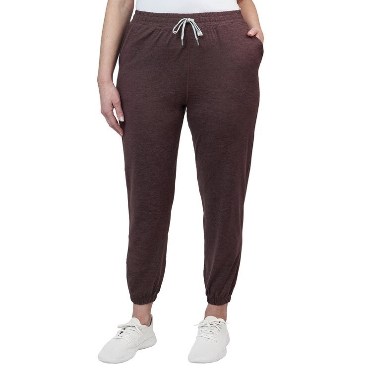 2 x SIGNATURE Women's Lightweight Jogger, Size L, Dark Red.