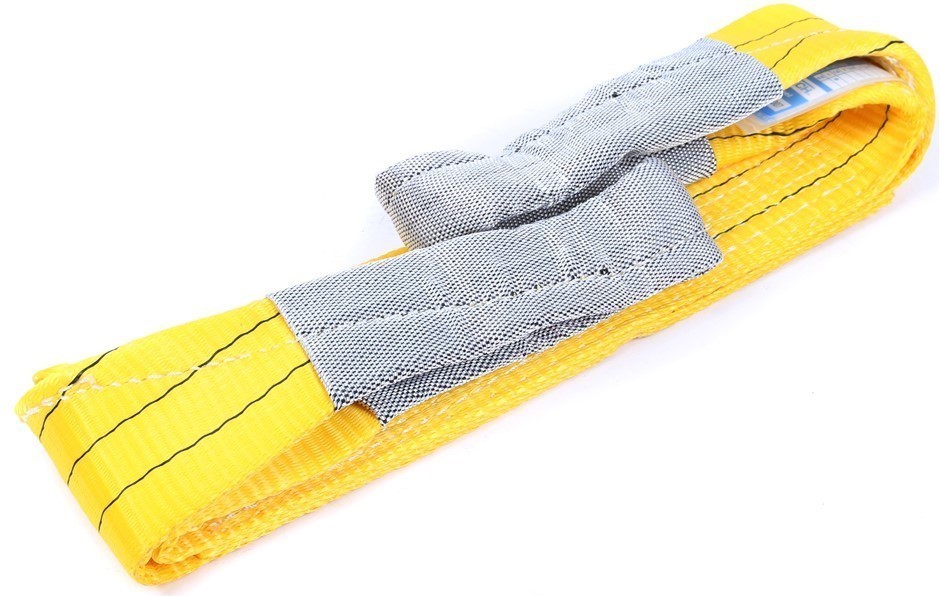 2 x Flat Webb Lifting Slings, WLL 3000kg x 1M (With Test Cert).