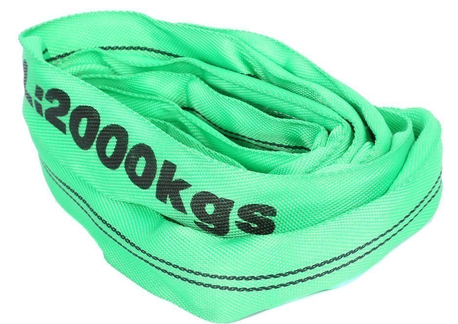 2 x Round Lifting Slings, WLL 2000kg x 1.5M (With Test Cert).