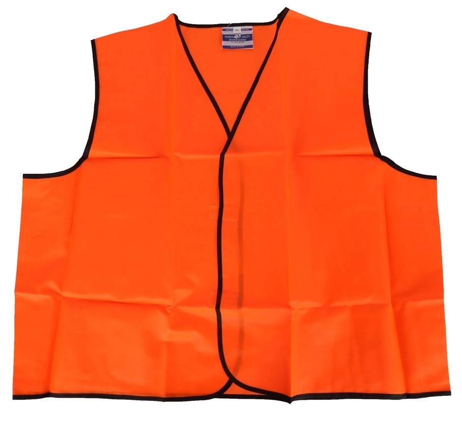 50 x WORKSENSE Day Safety Vests, Size 2XL, Orange.