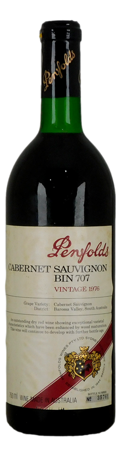 Penfolds Bin 707 1976 (1x 750mL), SA.