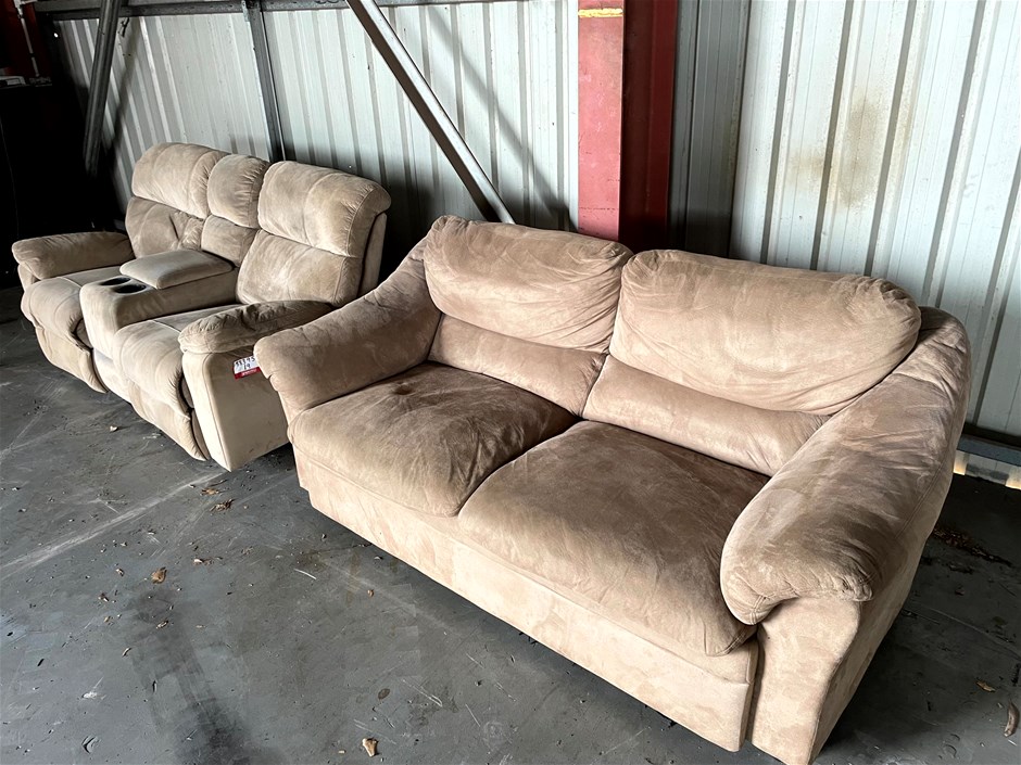 2 Seater Futon Couch and 2 Seater Recliner Couch