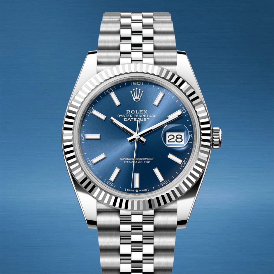 Rolex Datejust 126334 41mm White Gold Fluted Bezel Jubilee WxO & COA