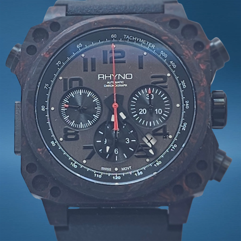Rhyno Rubicon RFC-319 Forged Carbon Ltd. Edition Chronograph 45mm BxP COA
