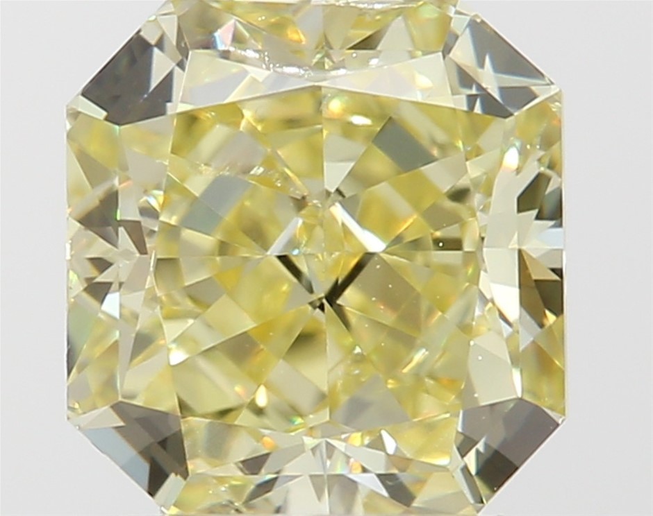 1.00 carats cut cornererd square natural yellow diamond GIA graded