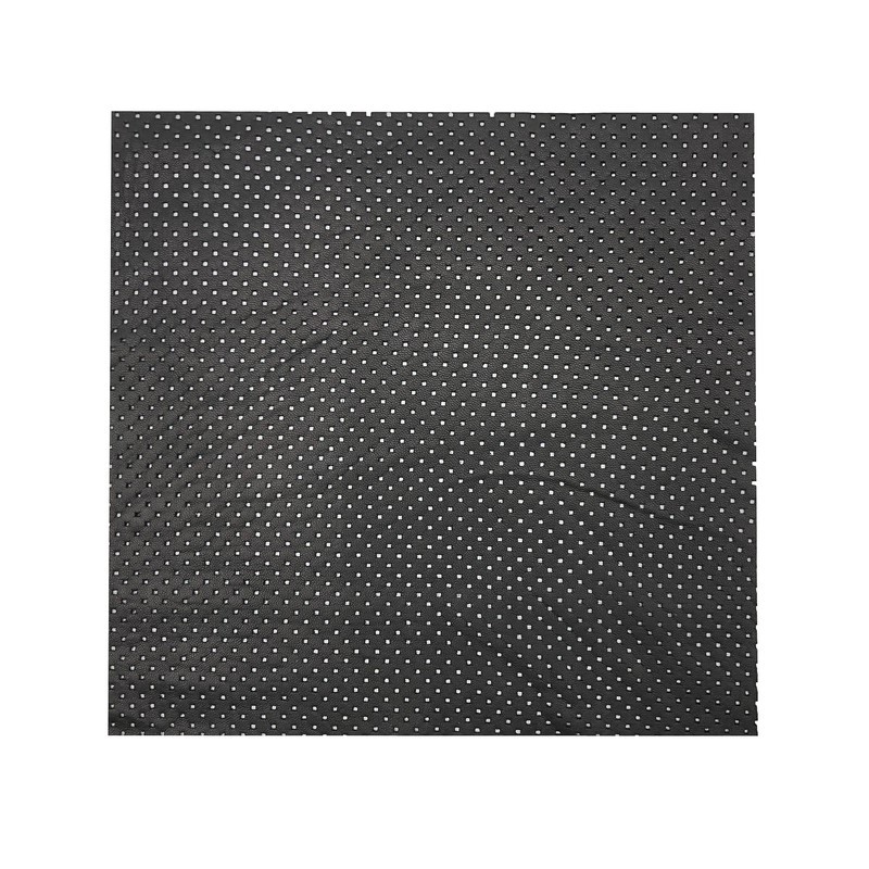 25cm x 25cm AAA Top Grade Black Perforated Nappa Lambskin Piece, Remnant Sk